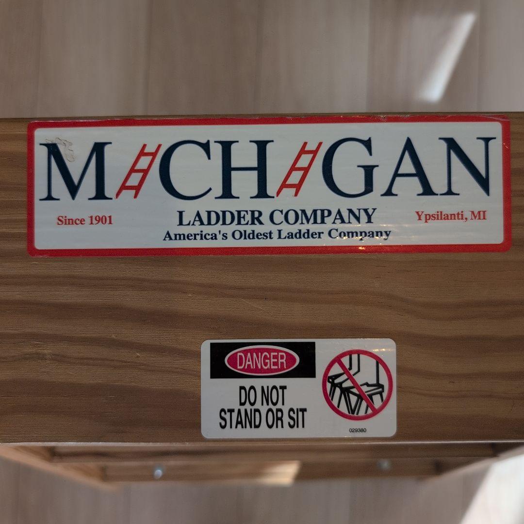 【廃業・希少】ミシガンラダー社木製ステップラダー