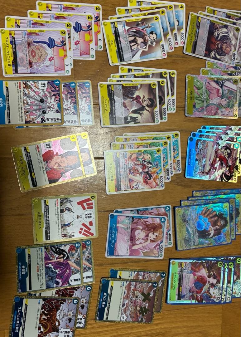 ワンピース カード　青黄ハンコック構築済みデッキ　＋デッキパーツ付き