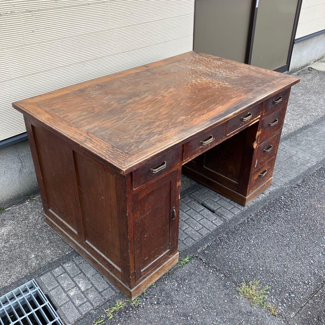 アンティークデスク　レトロ　机　店舗什器　ディスプレイ　レア