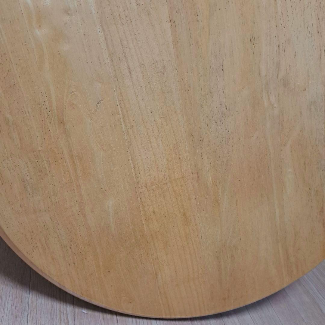 円卓　ちゃぶ台　テーブル 折りたたみ脚 木製 座卓 丸　80cm
