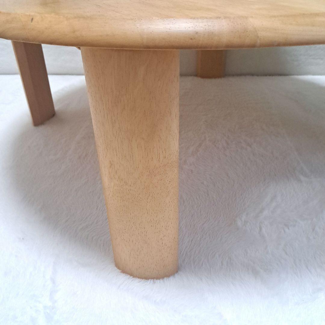 円卓　ちゃぶ台　テーブル 折りたたみ脚 木製 座卓 丸　80cm