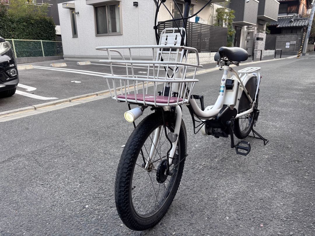 銀 BRIDGESTONE bikke 電動アシスト自転車 ホワイト
