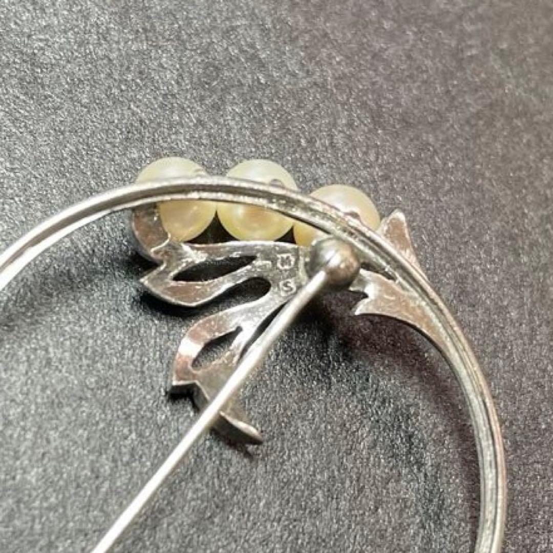 ミキモト　パールブローチ　入学式　卒業式　あこや真珠　本真珠　ブランド　刻印