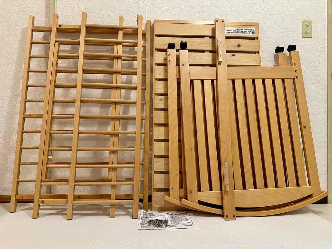 年末年始セール1/4まで【直接取引限定】MIKI HOUSE 天然木ベビーベッド