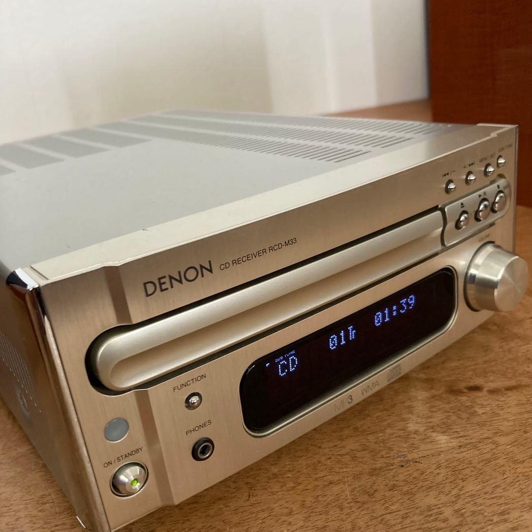 美品 高音質　DENON CDレシーバー RCD-M33 デノン リモコン付