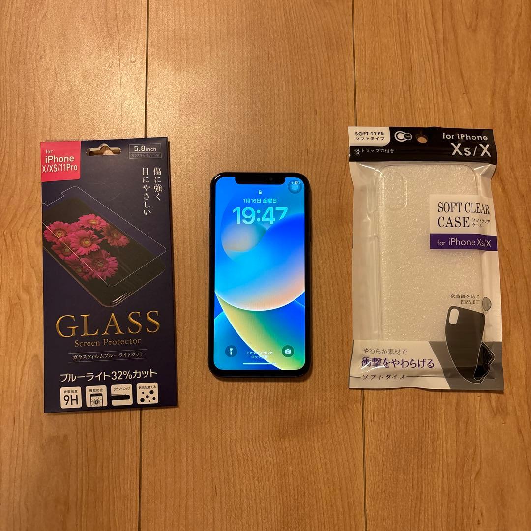 iPhone X ケース 、保護フィルム付き