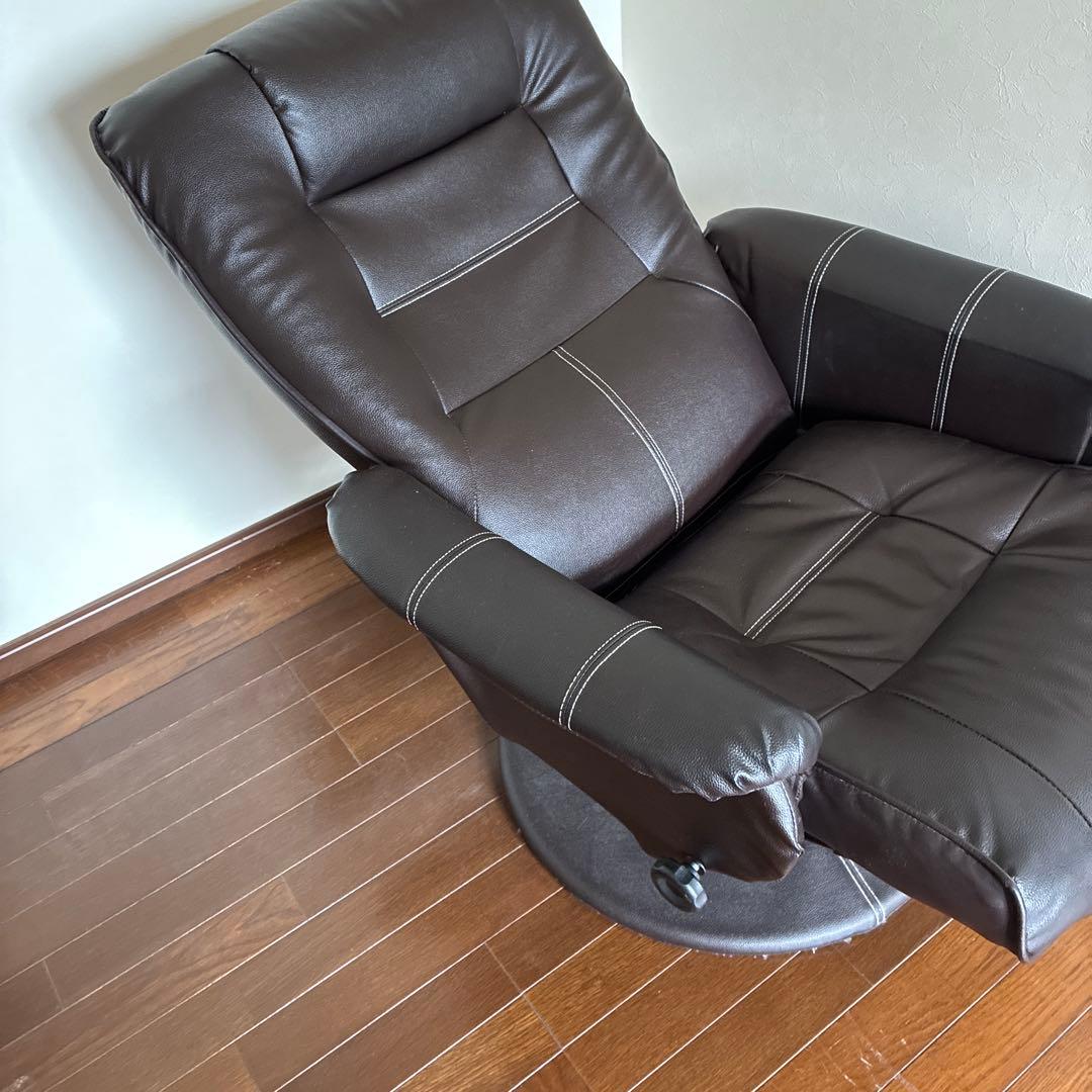 リクライニングチェア ダークブラウン