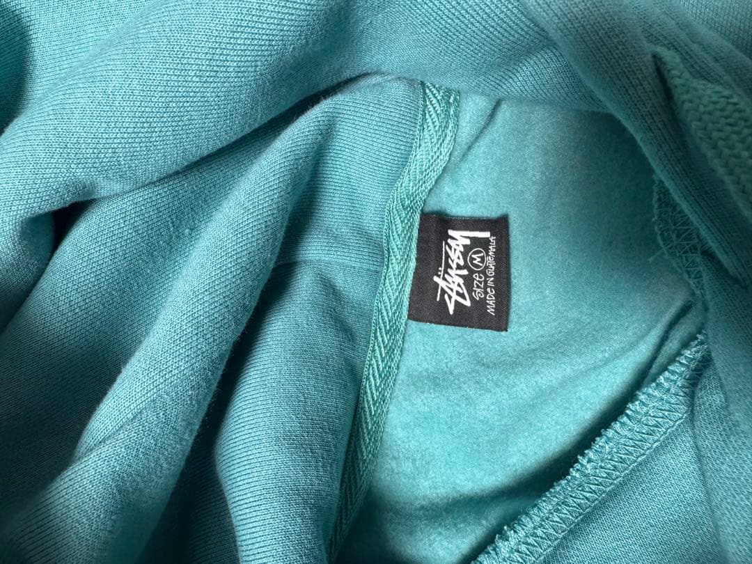 Stüssy アクアブルー フード付きパーカー