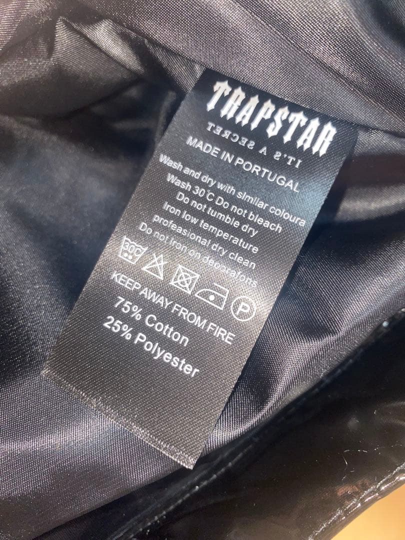 TRAPSTAR 光沢ブラック ダウンジャケット トラップスター