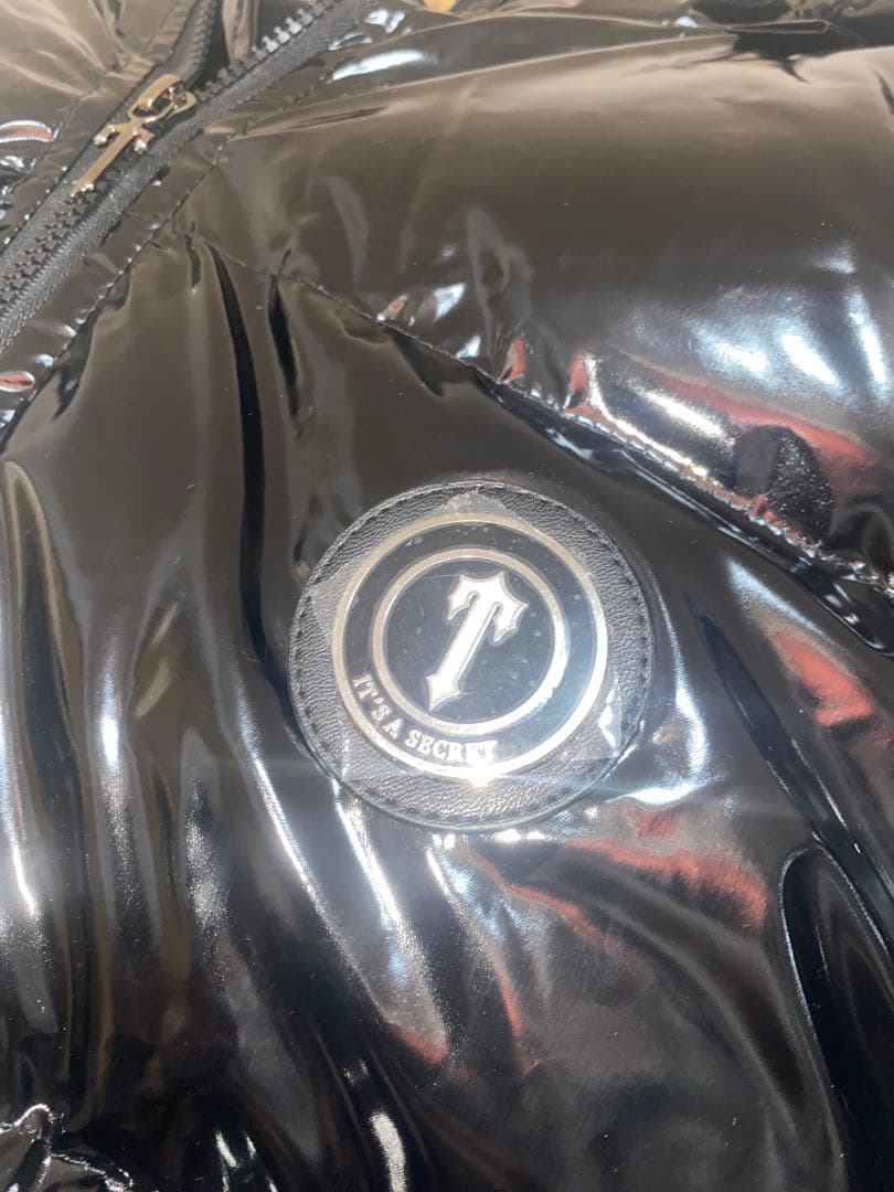 TRAPSTAR 光沢ブラック ダウンジャケット トラップスター