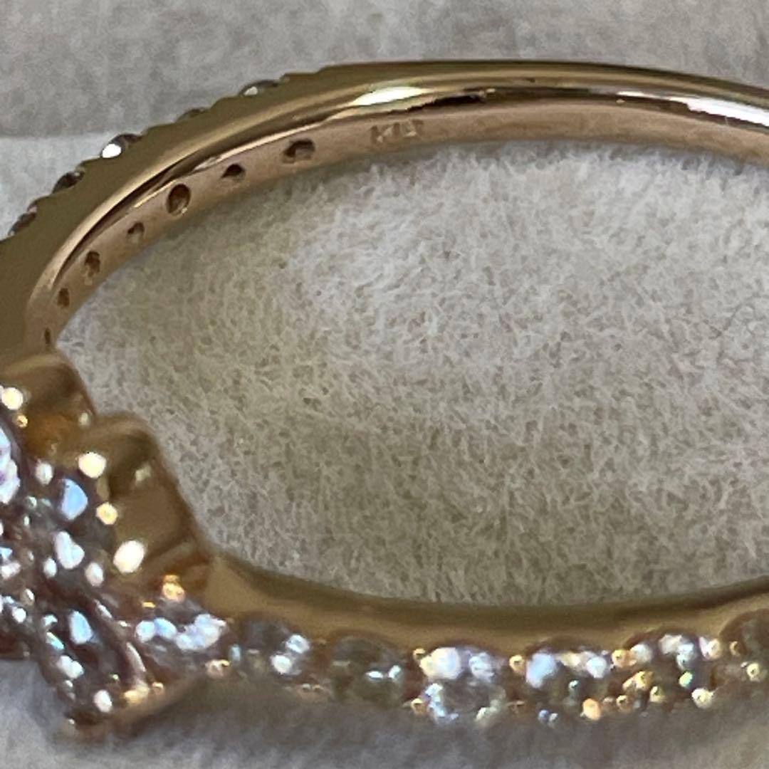 #12号♡K18♡0.41ct♡クローバーモチーフリング