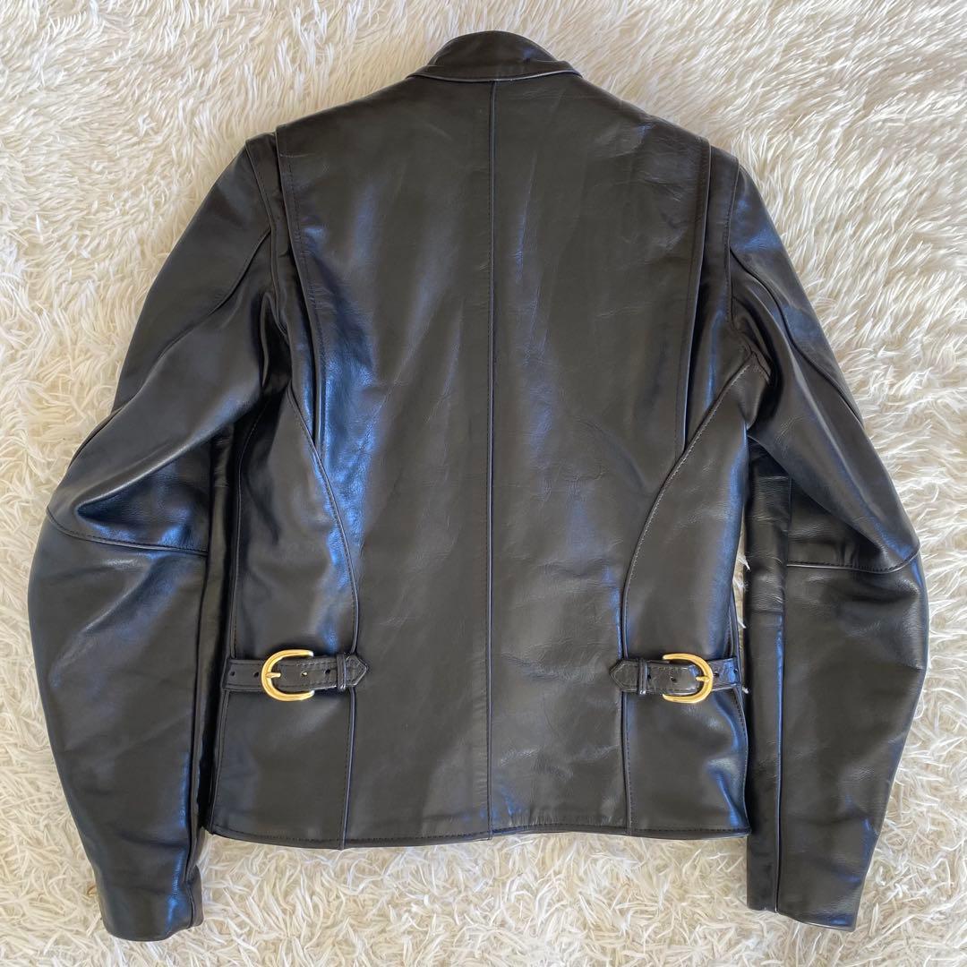 【美品】バンソン　タイプB ライナー付　シングルライダース　34 ブラック