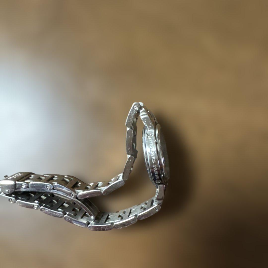 HERMES シルバー アナログ時計