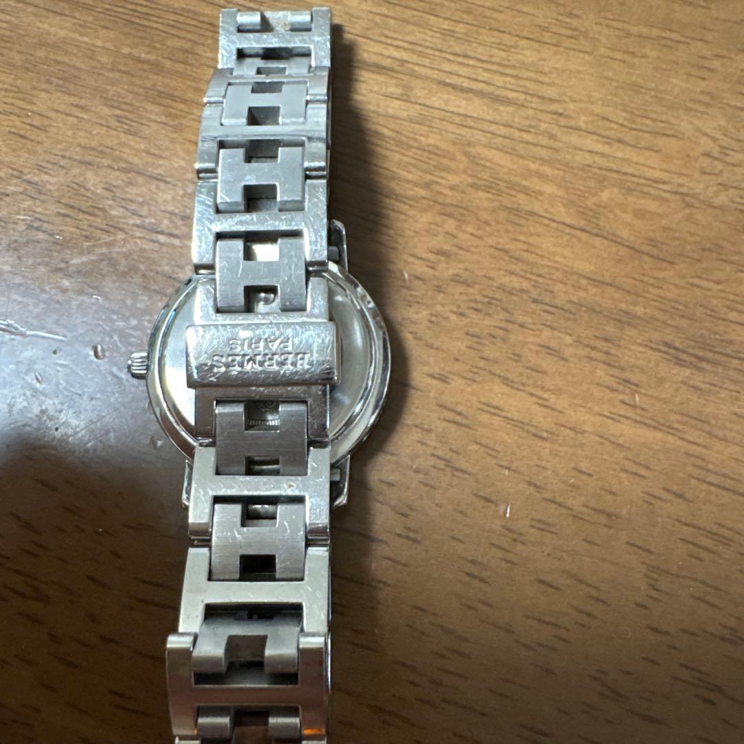 HERMES シルバー アナログ時計