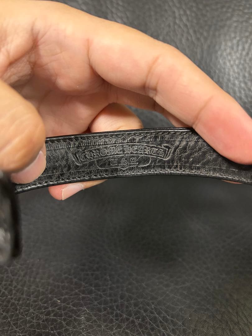 クロムハーツ　3ボタン2スナップ　レザーブレスレット　CHROME HEARTS