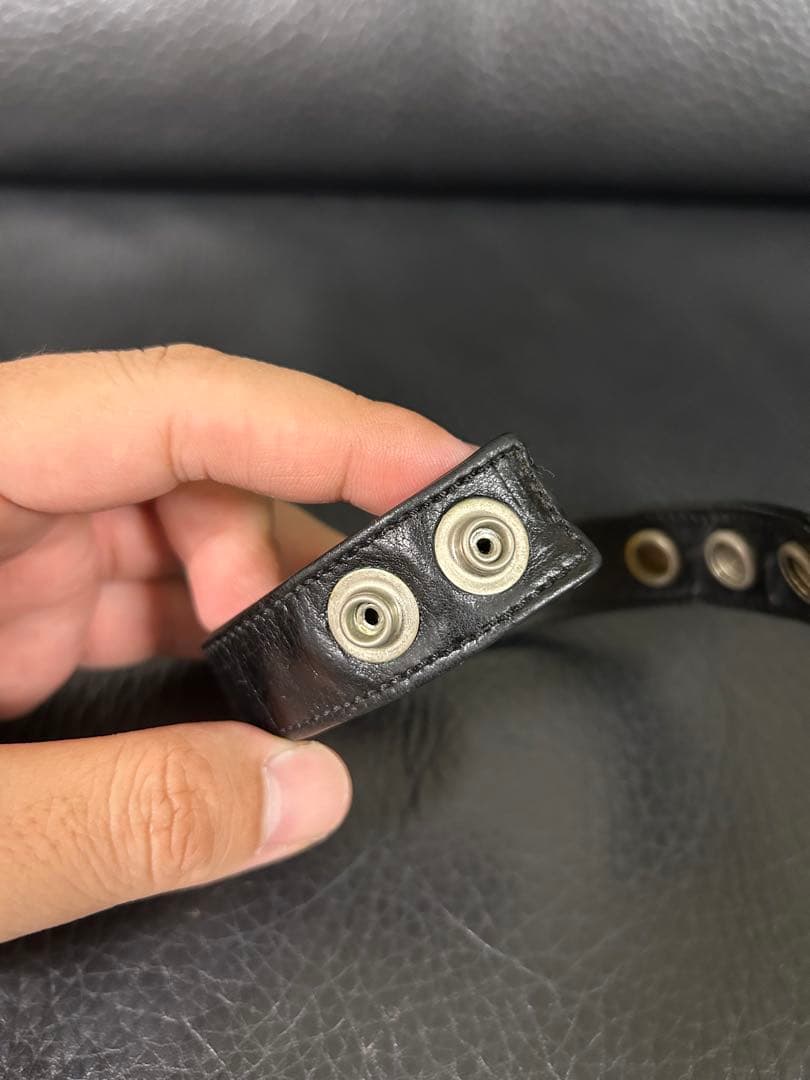 クロムハーツ　3ボタン2スナップ　レザーブレスレット　CHROME HEARTS