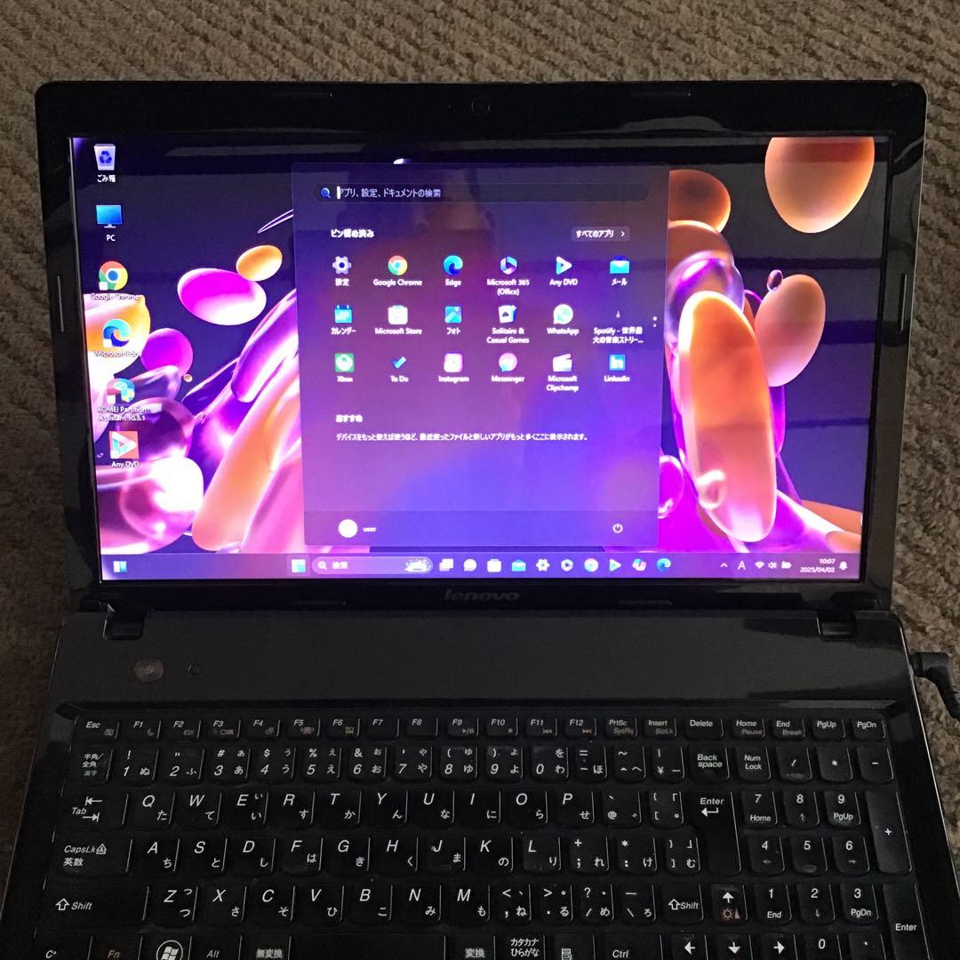 ★超速　レノボG580 最新Win11Pro Corei5 /高速SSD/8GB