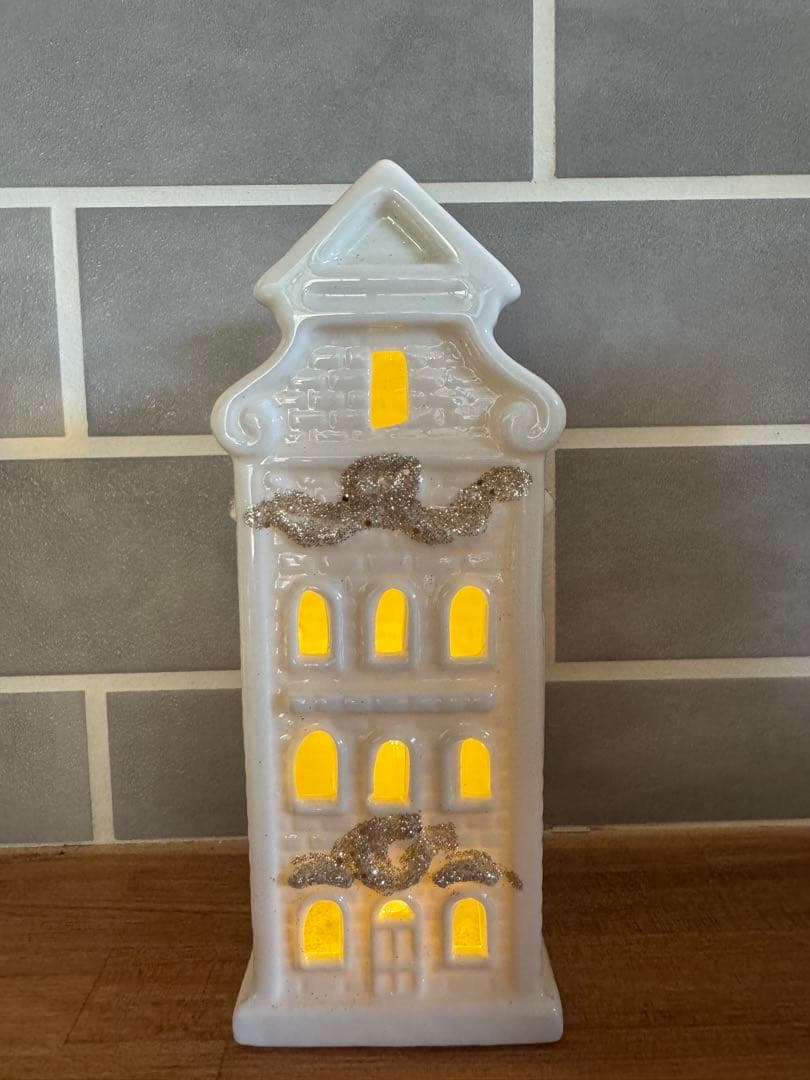 ZARA グリッタールーフハウスセラミックオーナメント　3点セット