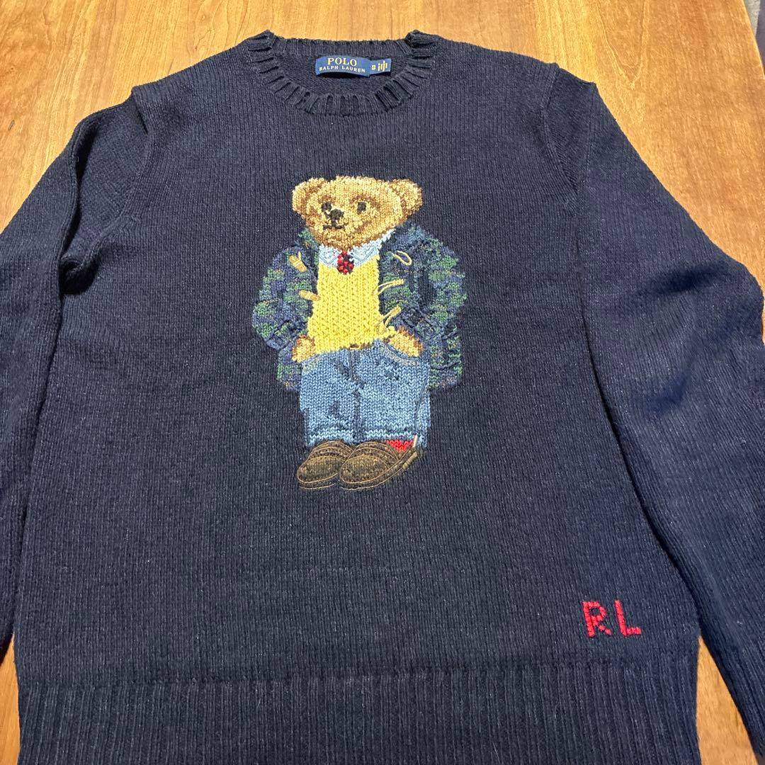ポロラルフローレン ポロベア　セーター ニット　ネイビー xs