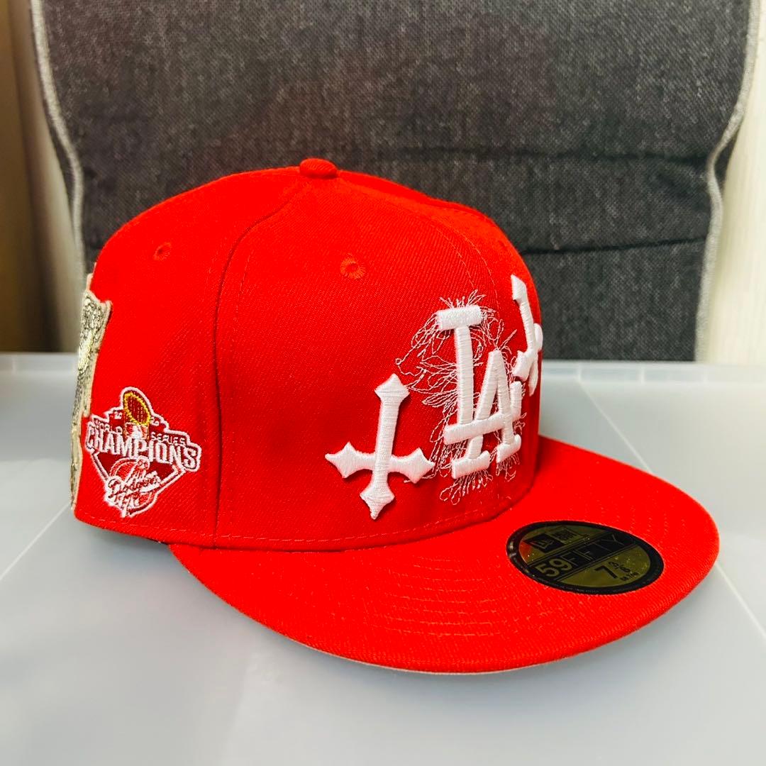 プ*オ様 新品未使用 ニューエラ ドジャース 赤キャップ 59FIFTY 58.
