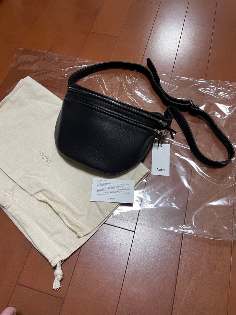 新品 定5.3万 Aeta アエタ ディア レザー ウエスト ポーチ M