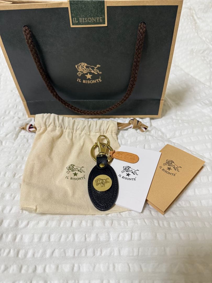 IL BISONTE 黒 レザー キーリング【2025年新作】