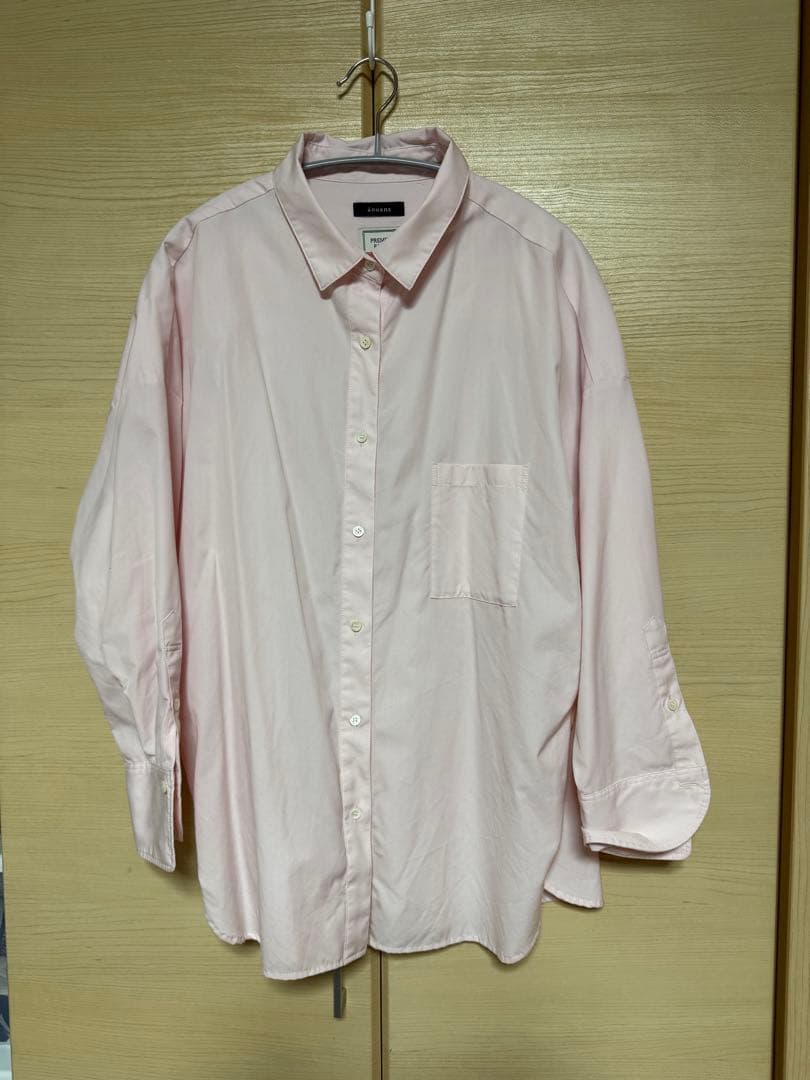 anuans スタンダードシャツ　ピンク