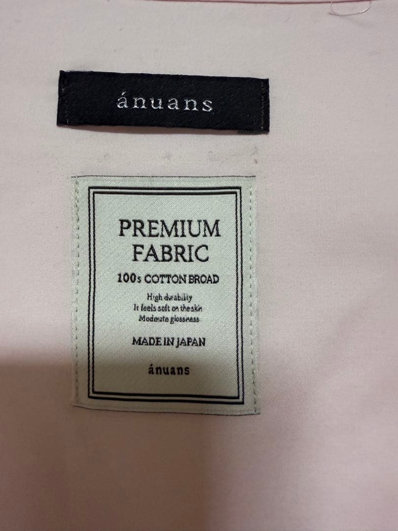 anuans スタンダードシャツ　ピンク