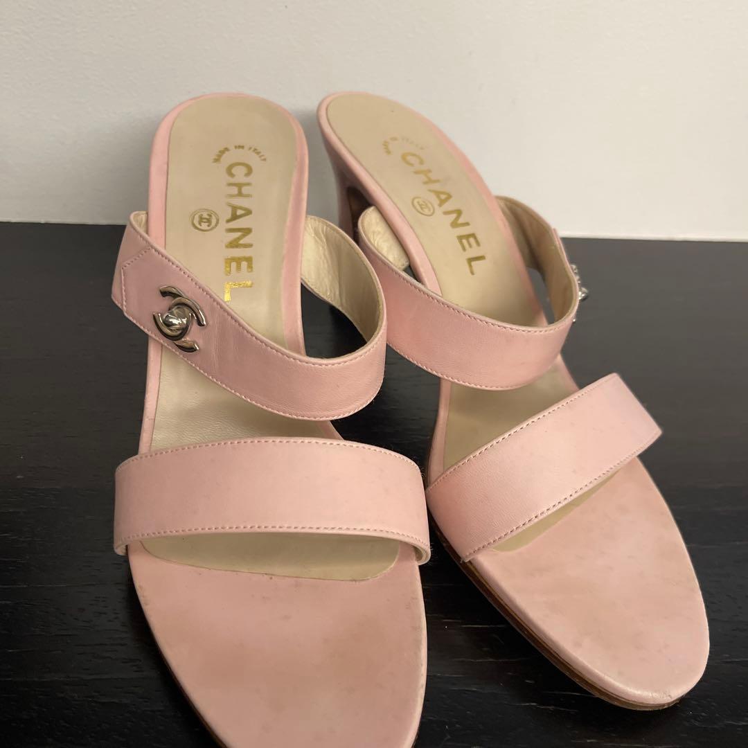 CHANELサンダル37ハーフ