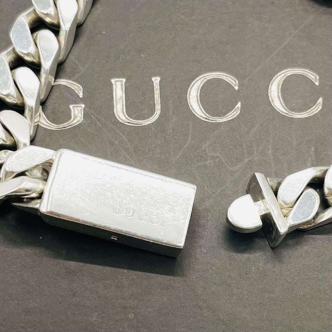 美品⭐️GUCCI ブレスレット IDプレート 喜平 シルバー925 19号
