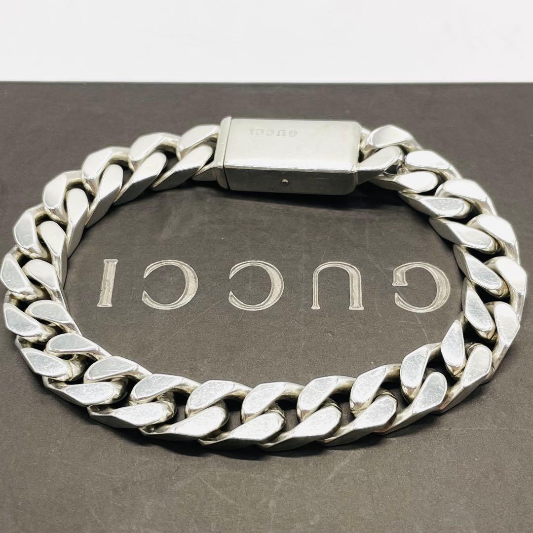 美品⭐️GUCCI ブレスレット IDプレート 喜平 シルバー925 19号