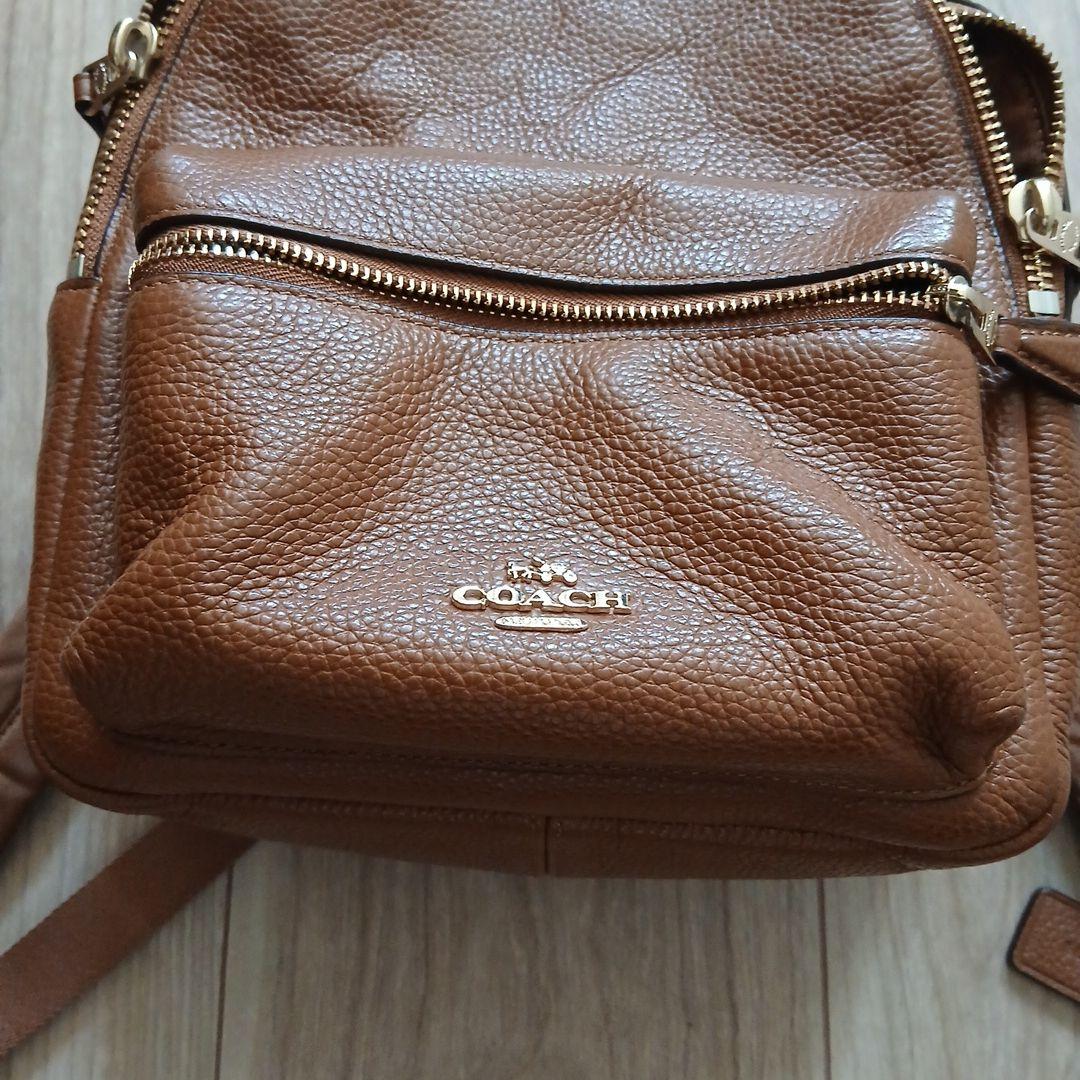 COACH ブラウンレザー リュック