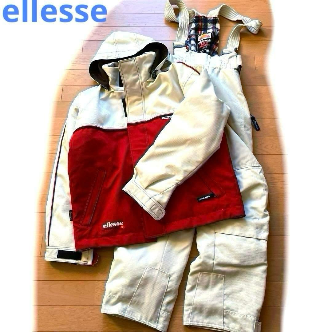 ellesse スキーウェア スノボ　白　赤　ゴールドウィン