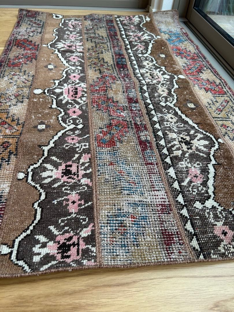 トルコヴィンテージラグ＊パッチワークウール　113×72cm