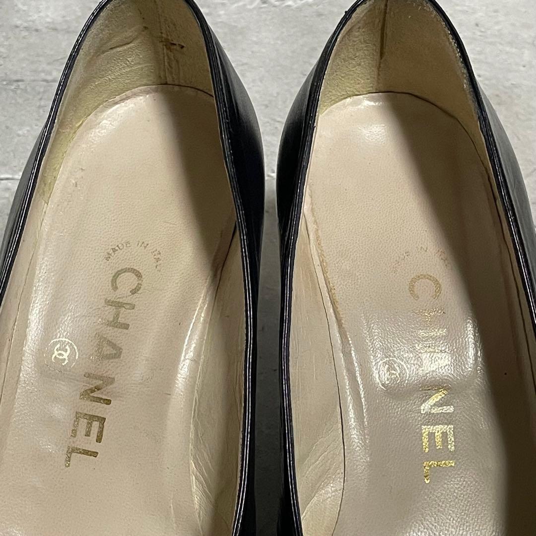 シャネル　CHANEL （35） レザーパンプス　ココマーク　フォーマル　黒