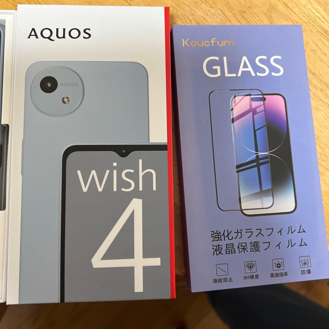 AQUOS wish 4 ライトブルー 本体 未使用