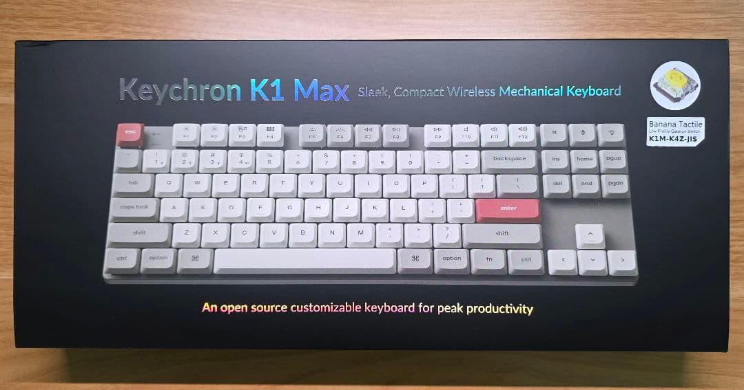 Keychron K1 Max Banana　バナナ軸　レトロカラー