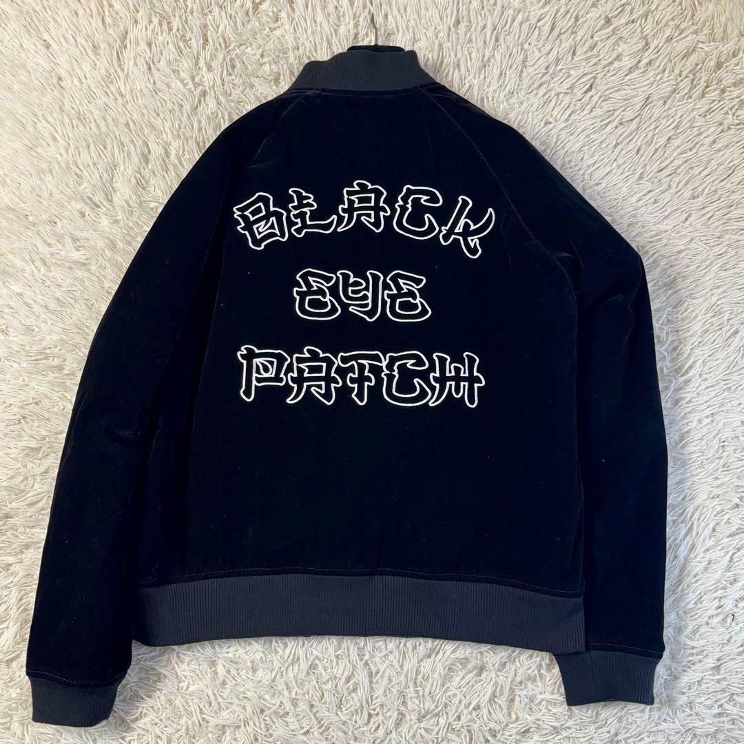 【美品】ブラックアイパッチ ドラゴン刺繍 ベロアジャケット 取扱注意