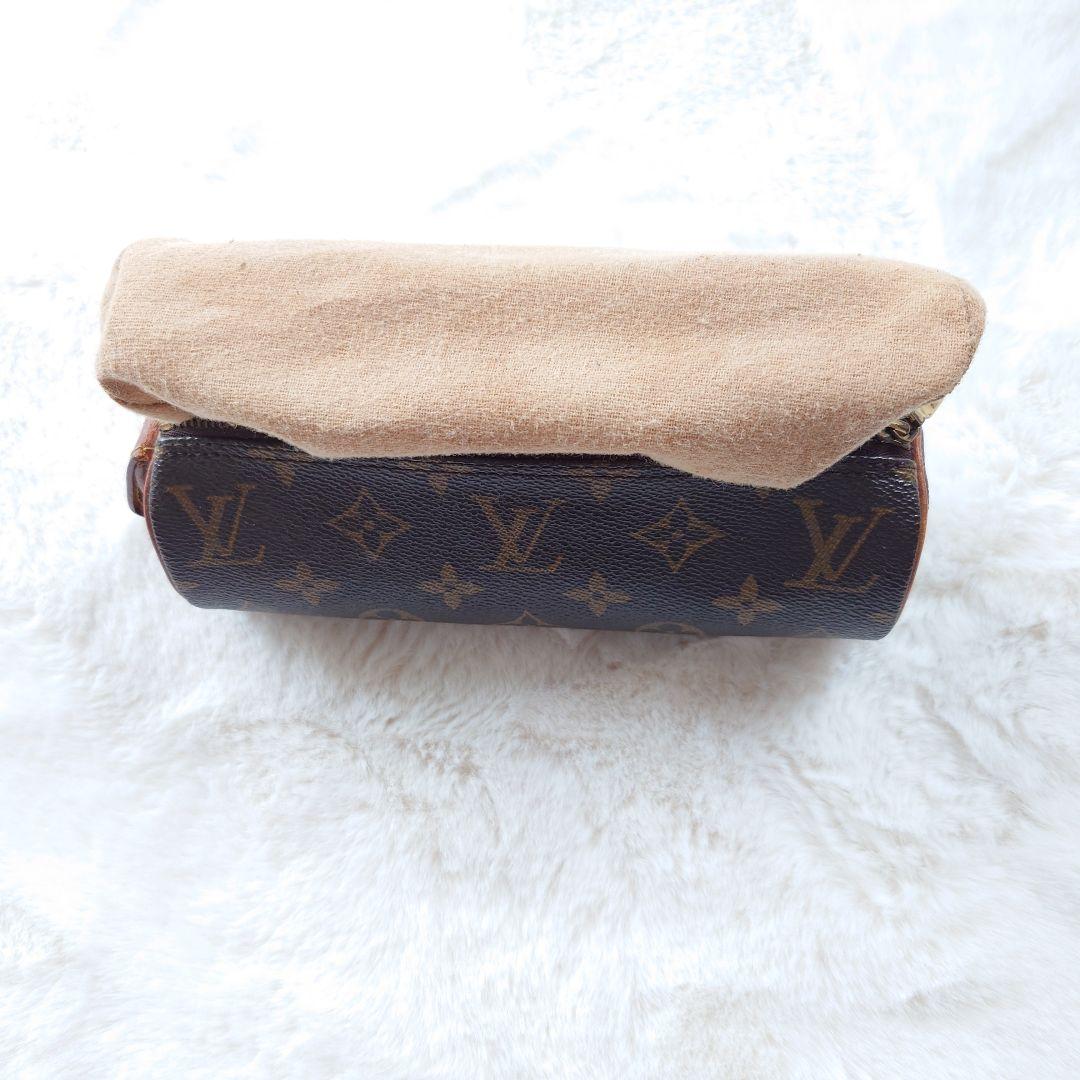 M*u様 正規品 ルイヴィトンモノグラム ロングポーチ ペンケ−ス丸型