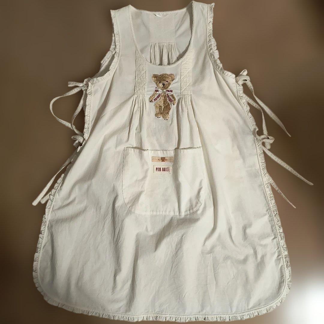 ピンクハウステディベア刺繍 ダブリエ（未使用、保管品）