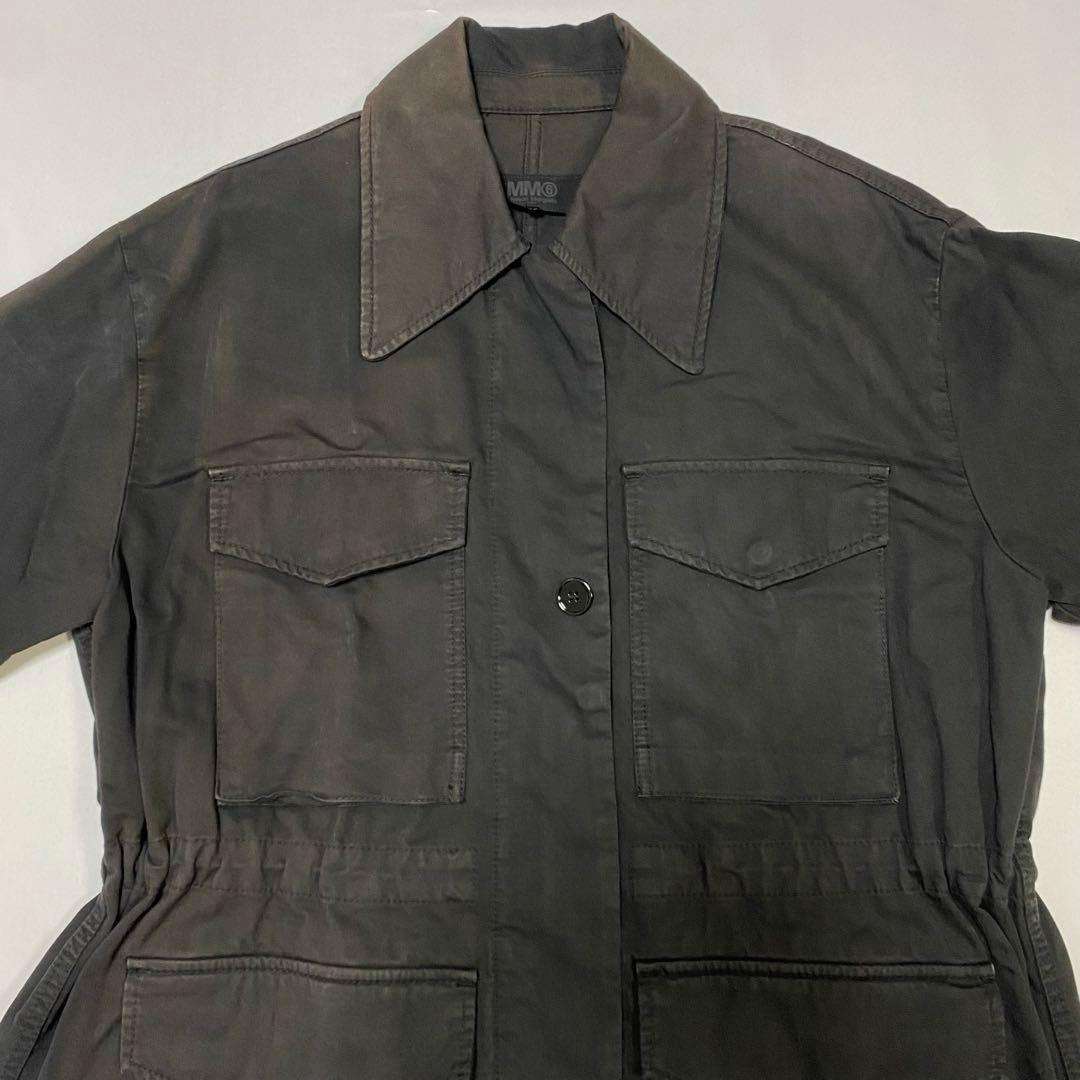 【MM6】ブラック ミリタリージャケット コート