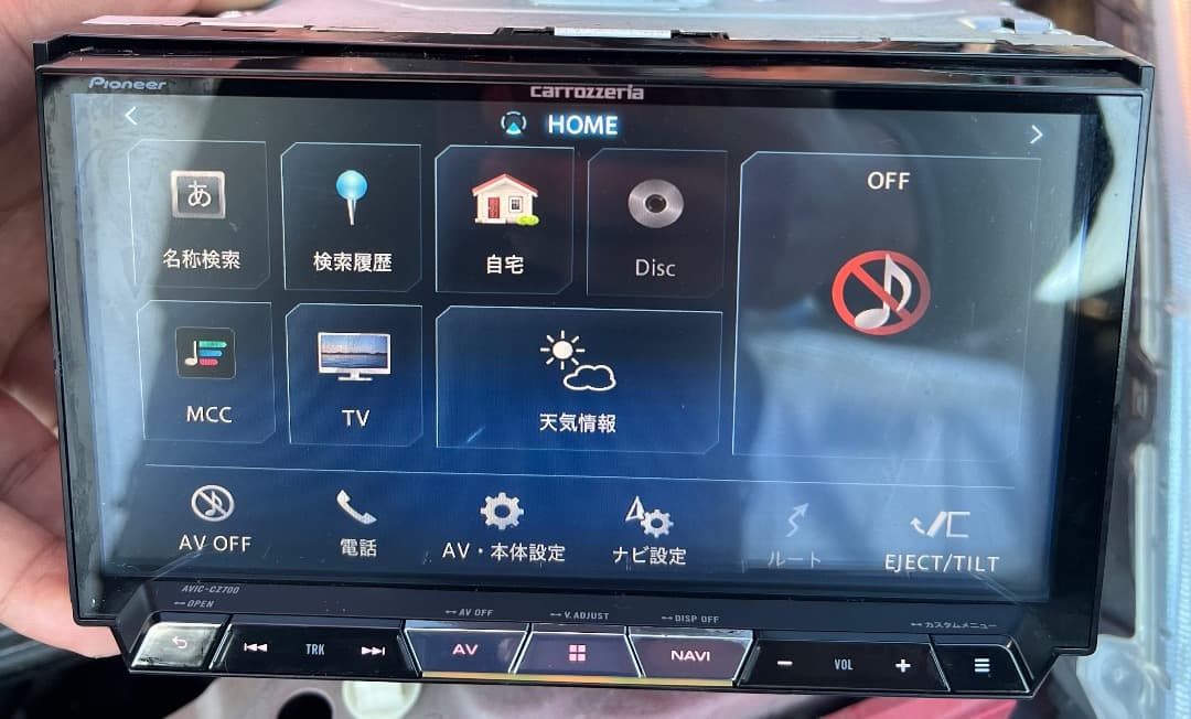 パイオニアAVIC-CZ700 フルセグナビ。地図データ2016年版動作確認済み