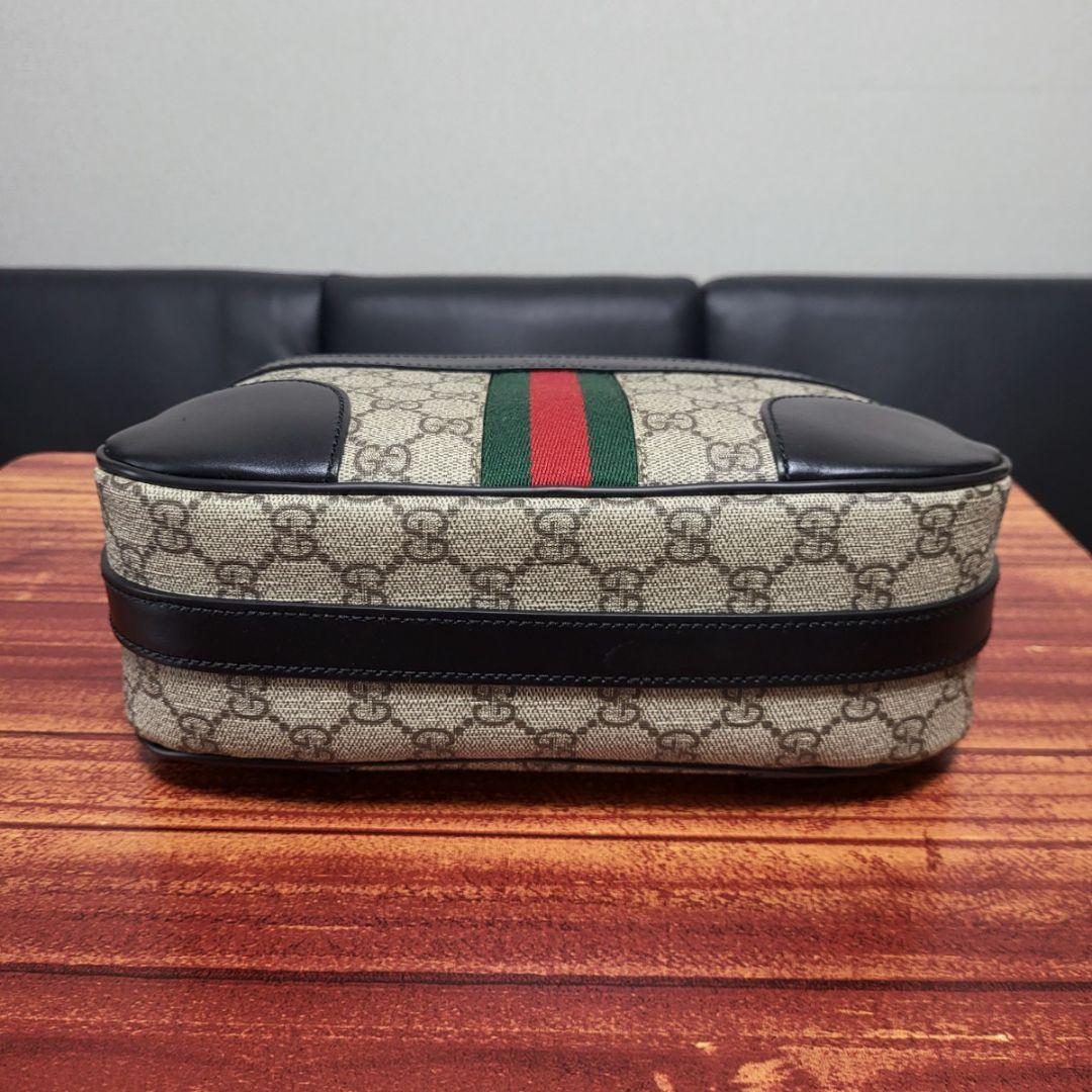 美品 GUCCI グッチ ショルダーバッグ GG柄 シェリーラインbc11yt