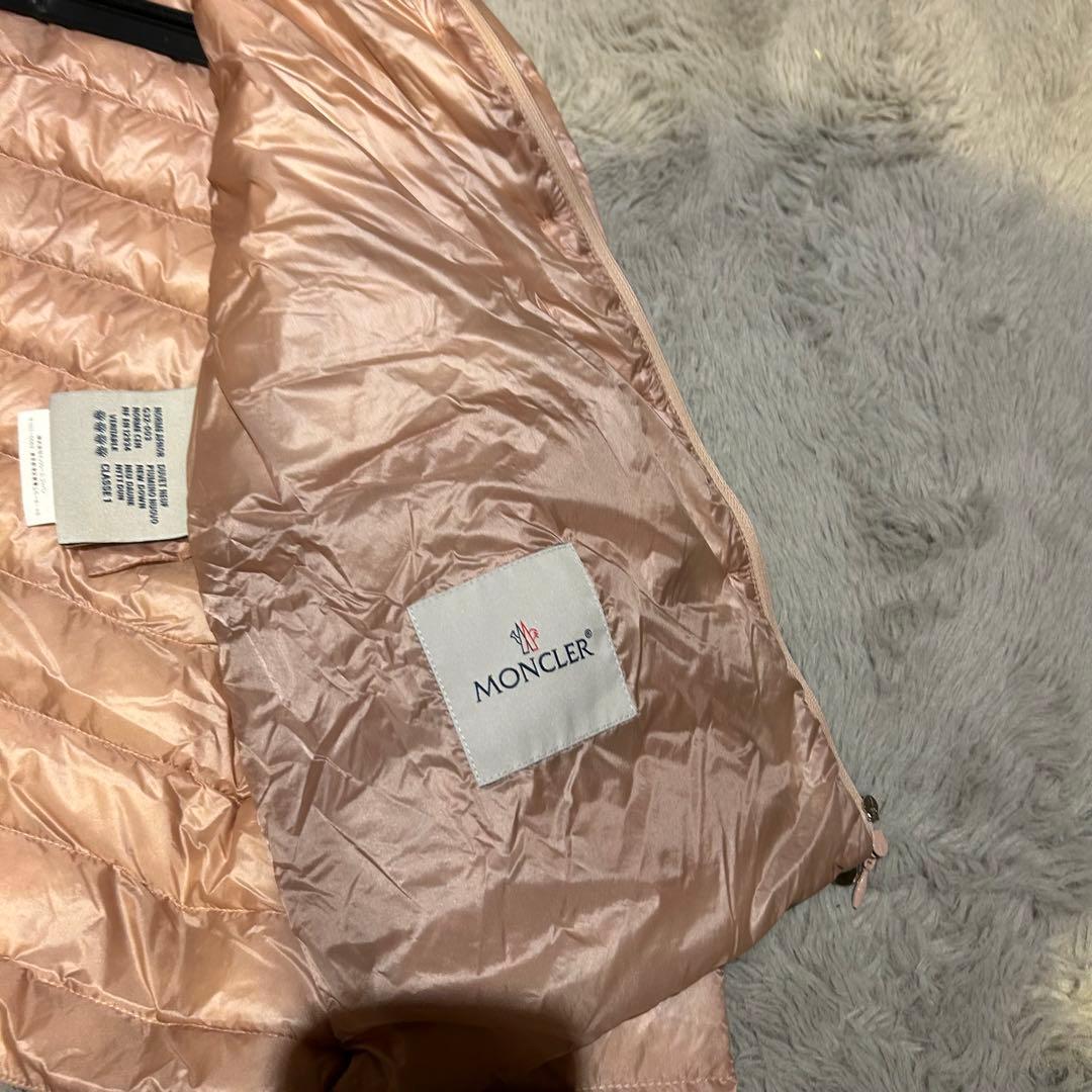 MONCLER ダウンジャケット BONITE ノーカラー ピンク