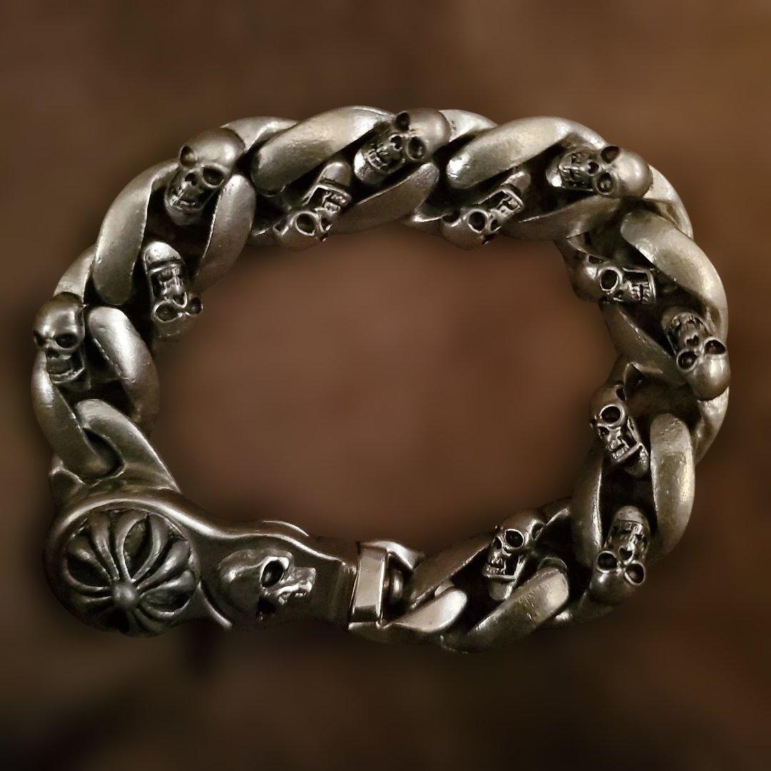 スカルチェーンブレスレット