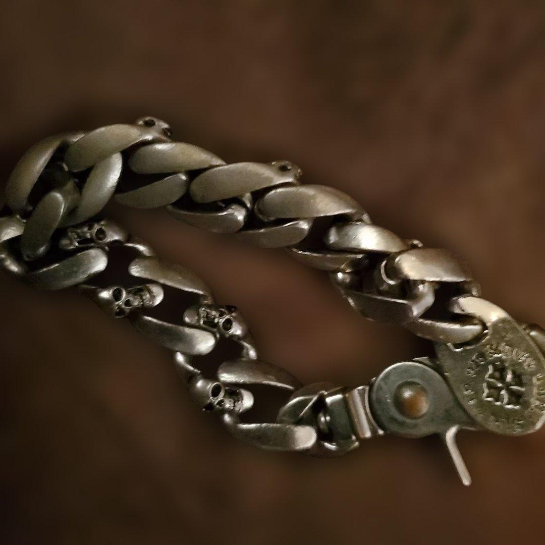 スカルチェーンブレスレット