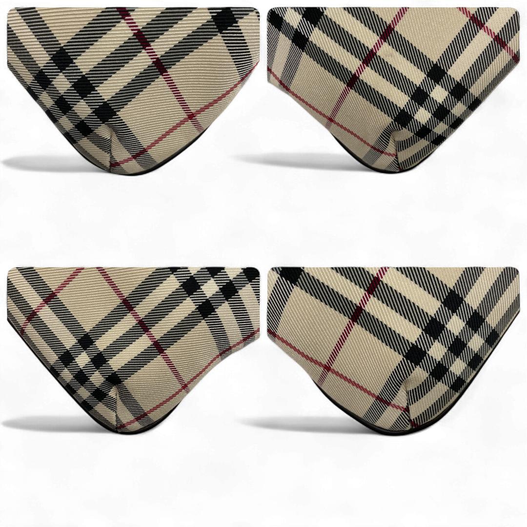 BURBERRY トートバッグ キャンバス レザー ノバチェック ロゴプレート