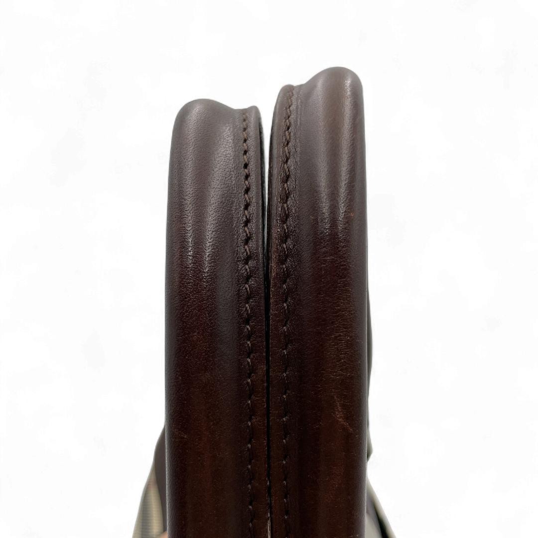 BURBERRY トートバッグ キャンバス レザー ノバチェック ロゴプレート