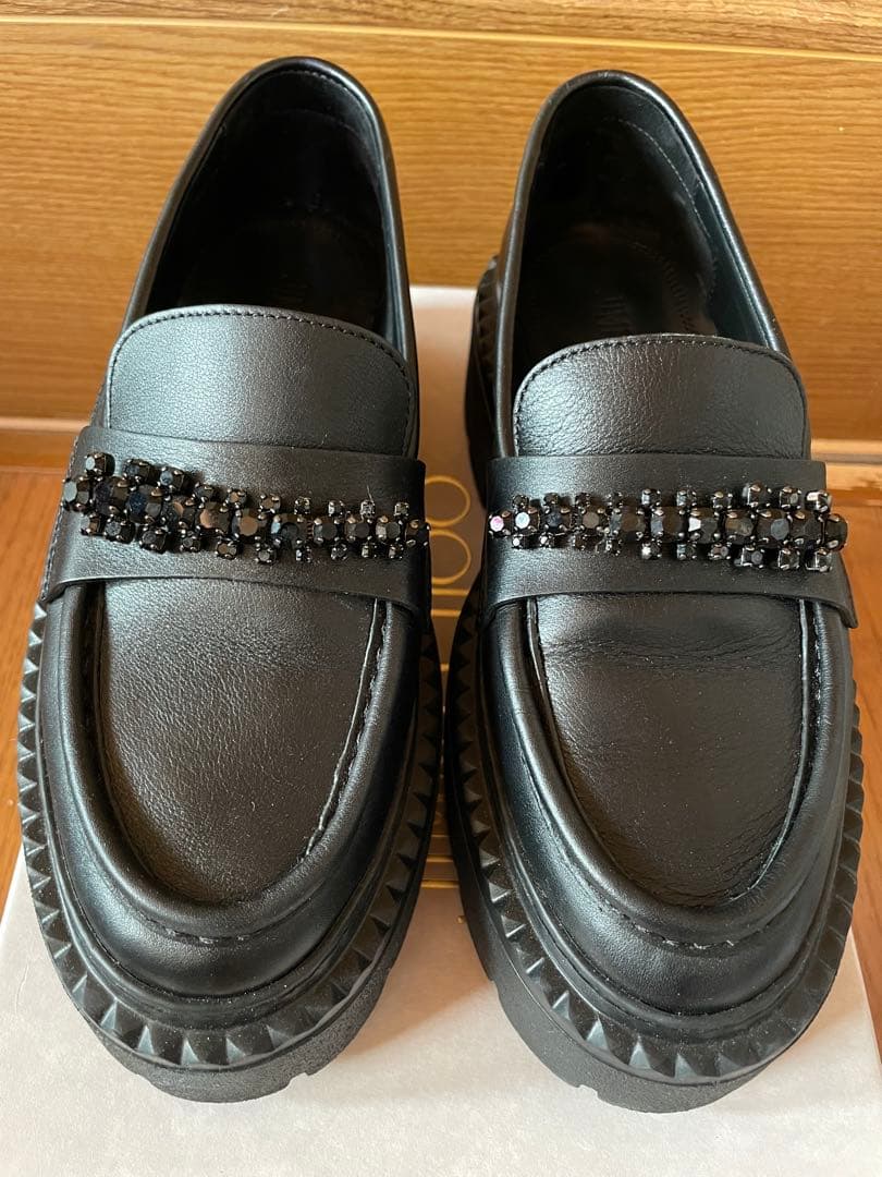 【JIMMY CHOO】Bryer 厚底ローファー　36.5