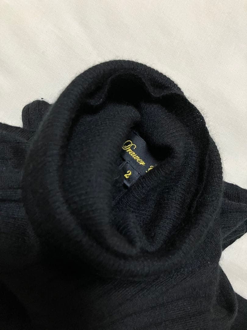 DRAWER 定番 18G カシミヤシルクリブタートルニット